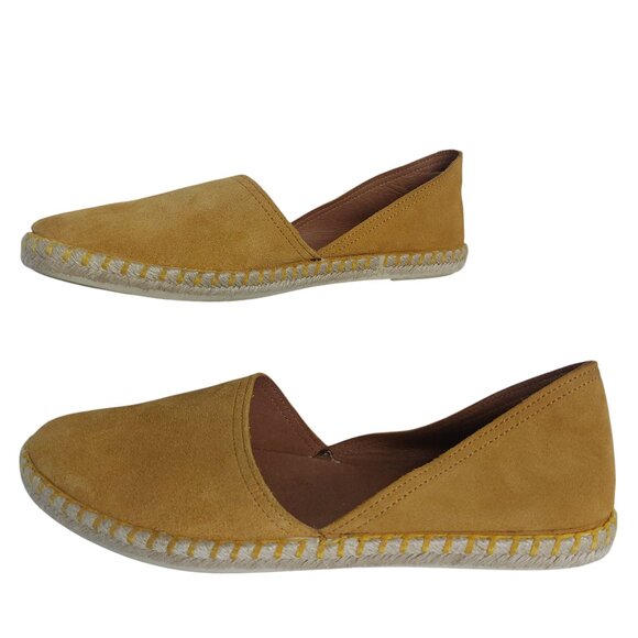 Miz Mooz Mustard Yellow Flats Suede Espadrilles Fall Transition European Coastal - Picture 3 of 14